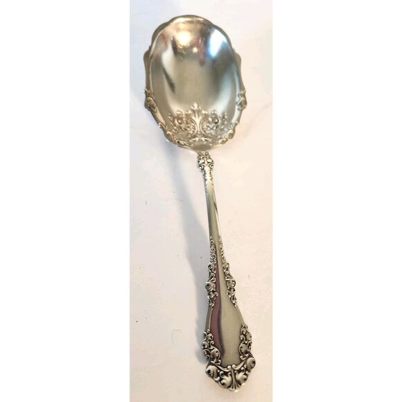 ROGERS BROS Antique BERKSHIRE Pattern Silverplate Berry/Casserole Spoon 1847 - Picture 1 of 10